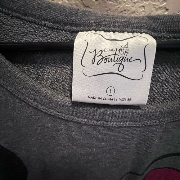 Disney Gray and Pink Mickey Mouse Women’s Sweatshirt - Picture 2 of 2